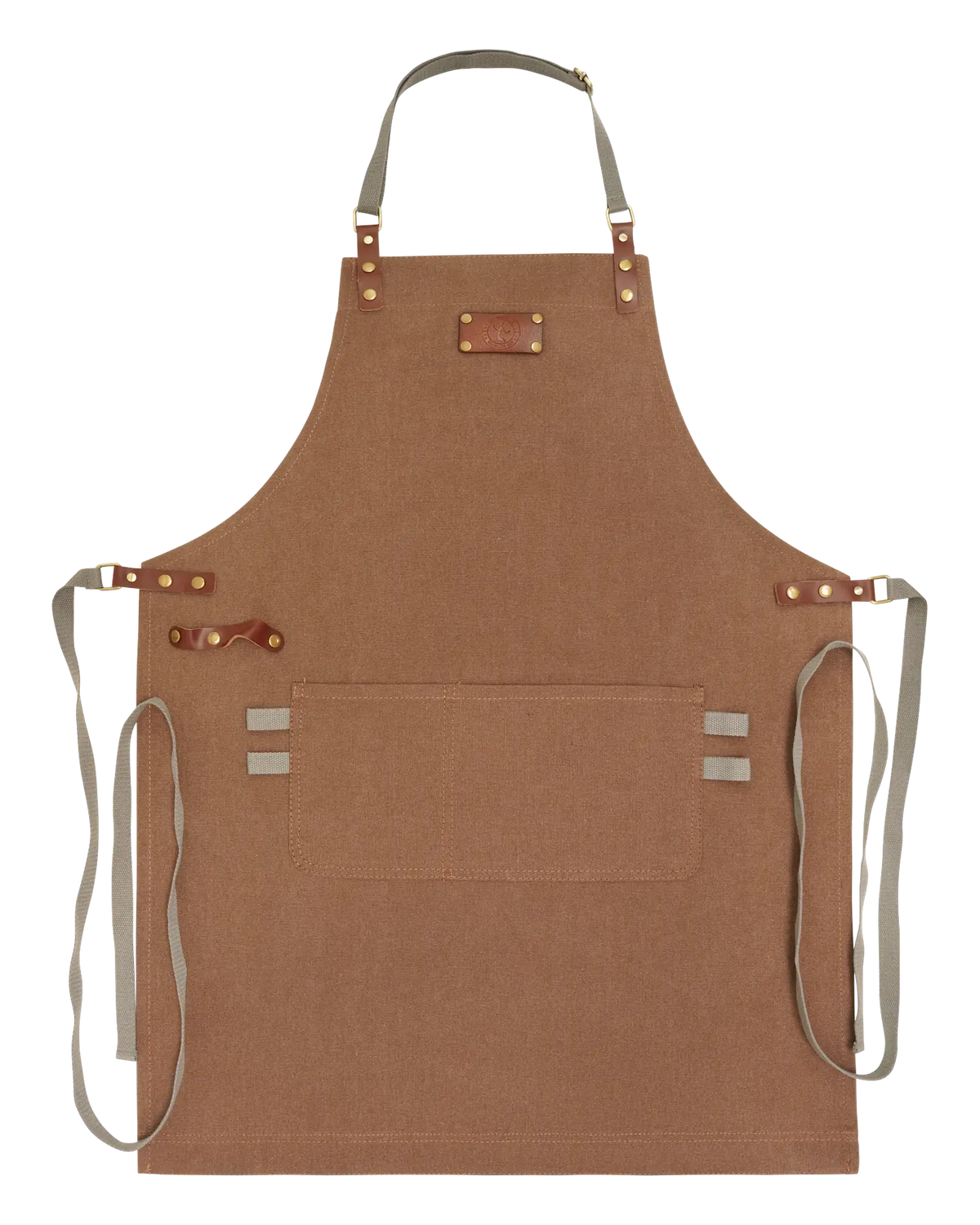 Koch- und Grillschürze aus Canvas in Braun