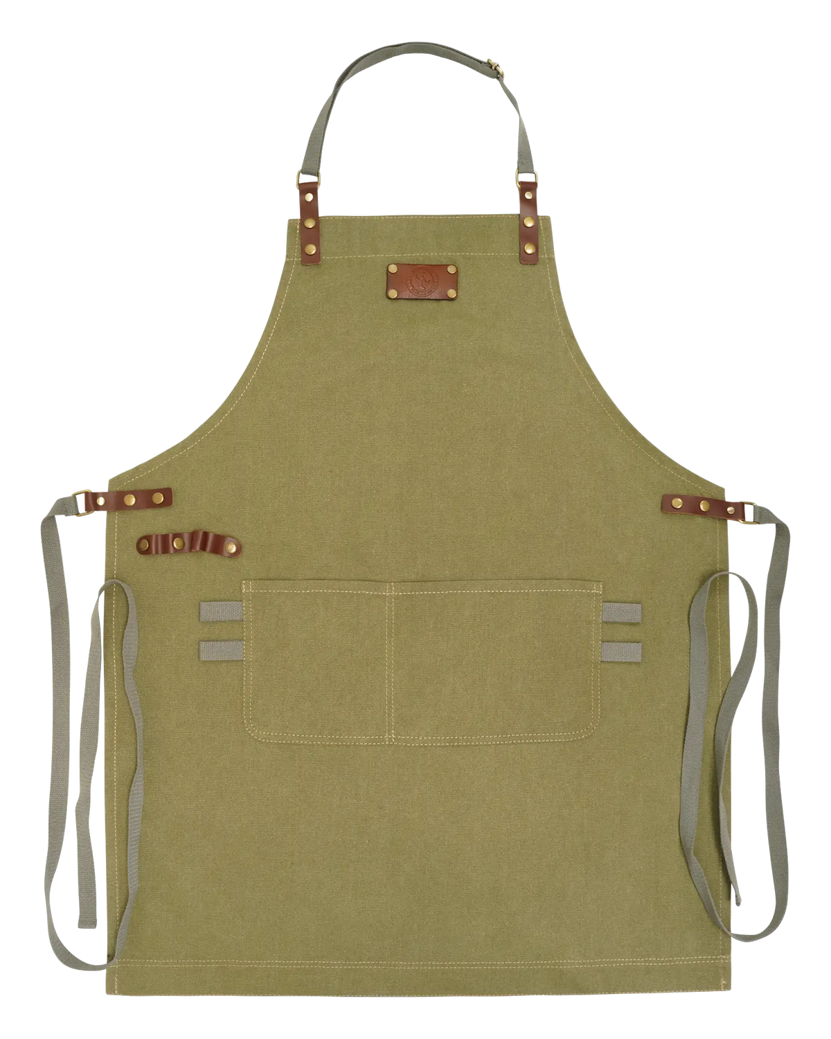 Koch- und Grillschürze aus Canvas in Olivgrün
