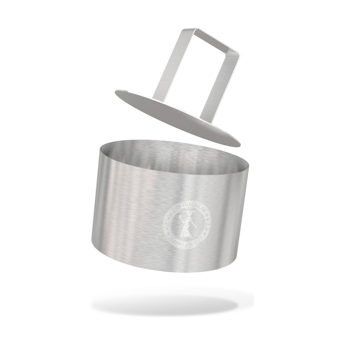 Speisering Ø 8 cm mit eingesetztem Stampfer